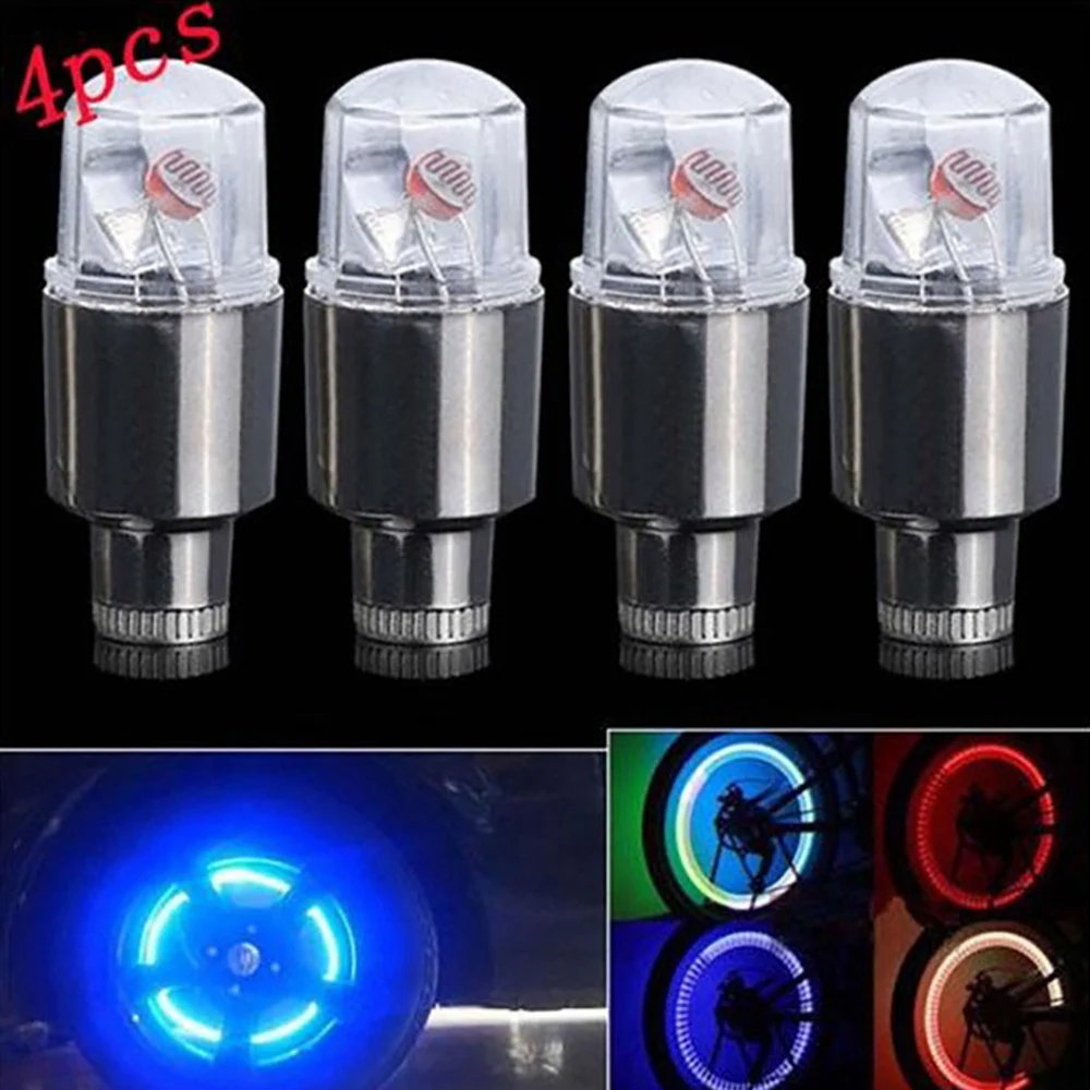 New Car Motorcycle Wheel Tire Tyre Valve Cap Neon LED Flash Light Lamp Hot Bike Car Motorcycle Flash Light Red