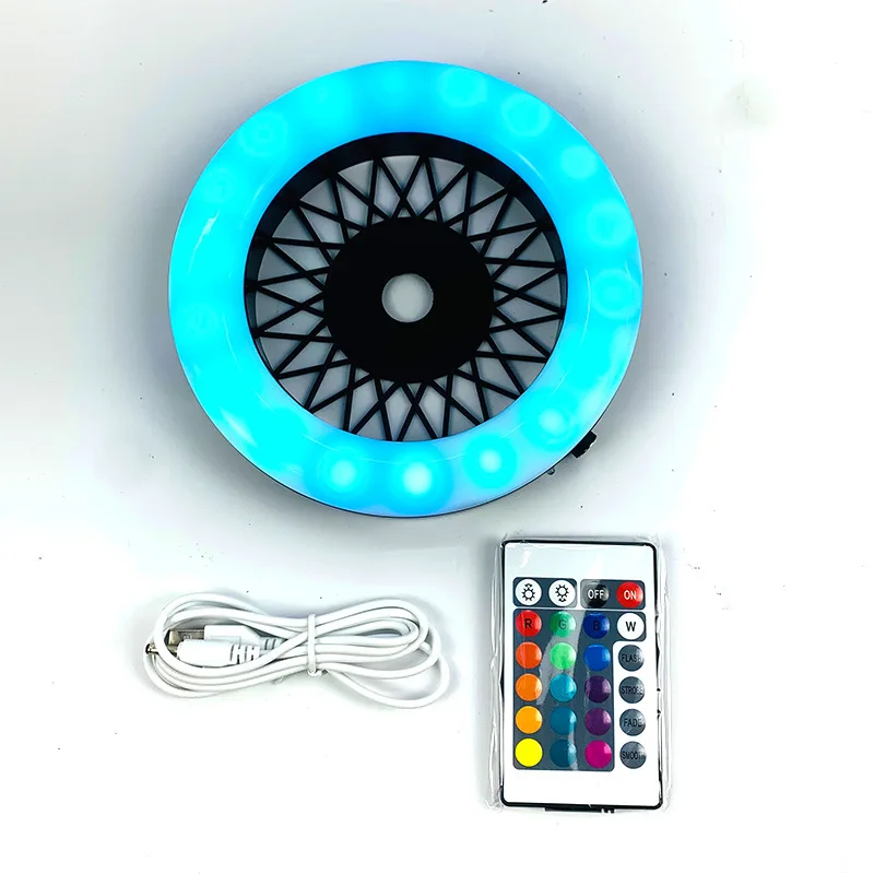 

Remote Control Cool Operation LED Ambient Light USB Hookah Light Disk