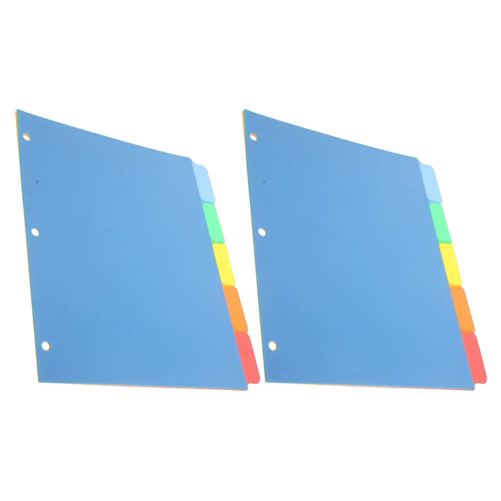 Divisori per raccoglitori per notebook da 10 pezzi Schede indice di classificazione Divisori in plastica colorata scrivibili Segnapagina sfusi per l'organizzazione
