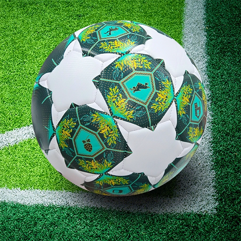 1PC ลูกฟุตบอลขนาดมาตรฐาน 5 เย็บเครื่อง Ball PU วัสดุกีฬา League Match ฟุตบอลการฝึกอบรมลูก Futbol Voetbal