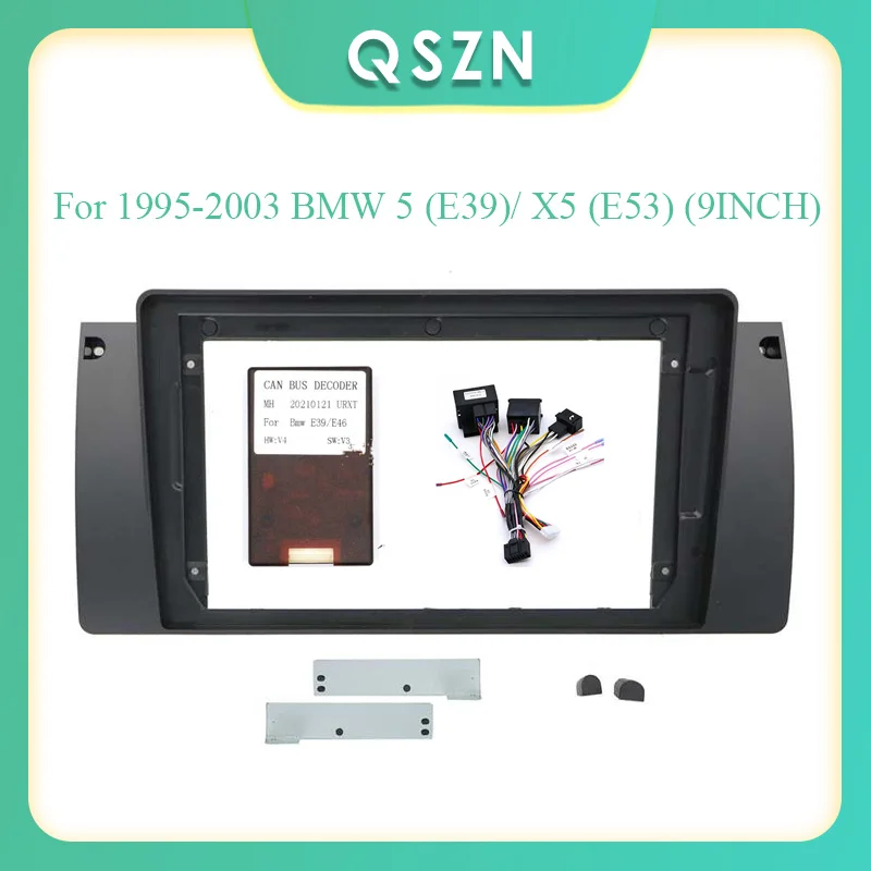 

For BMW 5 Series E39 1995-2003 9 Inch Car Radio Android MP5 Player Dash Board Panel Frame 2din Head Unit Fascia Stereo Cover