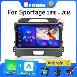 Srnubi Android 12 Car Radio for Kia Sportage 3 SL 2010 - 2015 2016 Multimedia Player 2 din Carplay Auto Stereo GPS DVD Head Unit