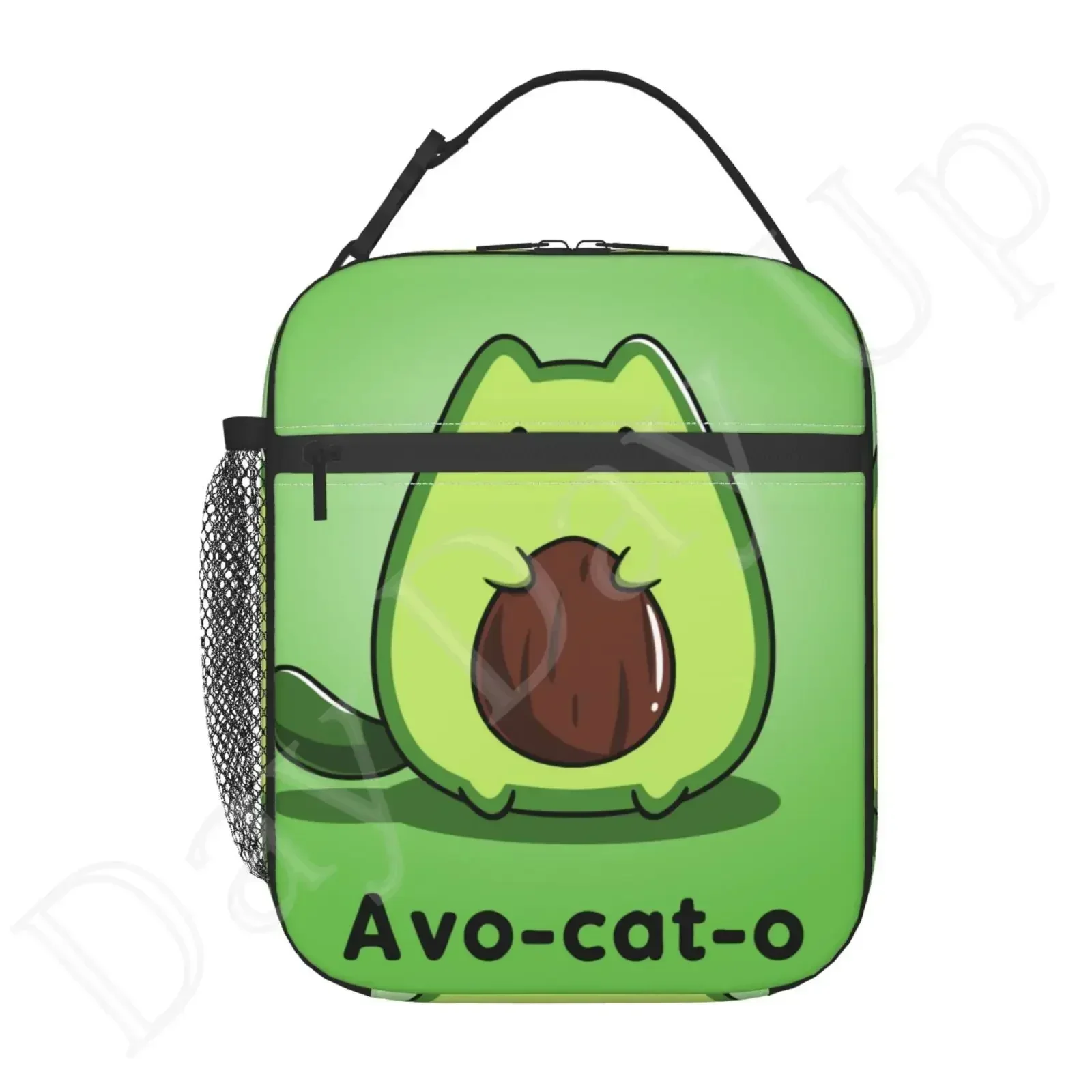

Avocado Cat Cooler Bag Lunch Bags for Kids Girls Food Bag Cute Bag Lunch Bags for Men Women Work School Picnic Bento