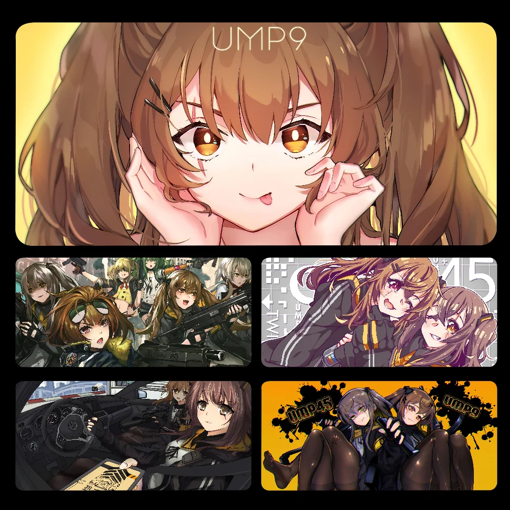 Ump9 G-Girls Frontline Mousepad Large Gaming Mouse Pad LockEdge Thickened Computer Keyboard Table Desk Mat