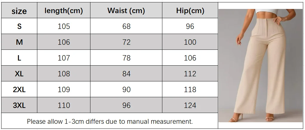 Damen High-Waist Weite Hosen Elegante Maßgeschneiderte Gerade Hosen Büro-Arbeitshosen Lässige Unterteile Bequeme Anzughosen – Detail 1
