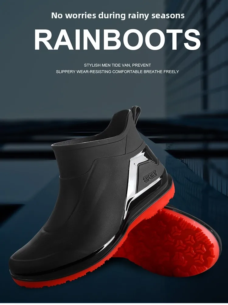 

Мужские зимние хлопковые резиновые сапоги, водонепроницаемые, на подкладке Fce, противоскользящие, модные, для уличной кухни, Rubber oes