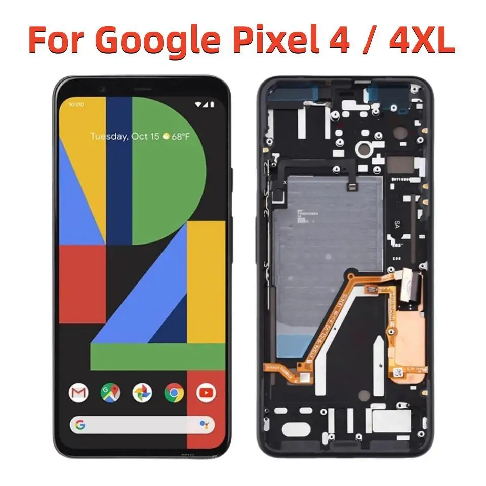 

Оригинальный ЖК-дисплей для Google Pixel 4, экран с рамкой 5,7 дюйма, экран для Pixel 4XL, запчасти для экрана 6,23 дюйма