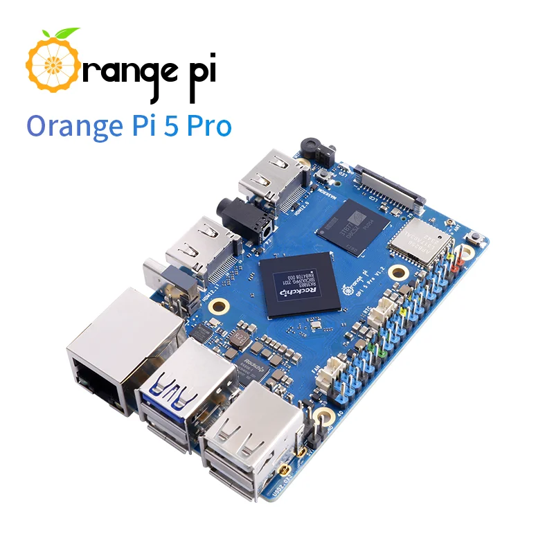 2025 Orange Pi 5 Pro 4GB Ram Computador de placa única RK3588S LPDDR5 Wifi5.0-BT5 Placa de desenvolvimento M2.0 Suporte SSD Orange Pi 5Pro