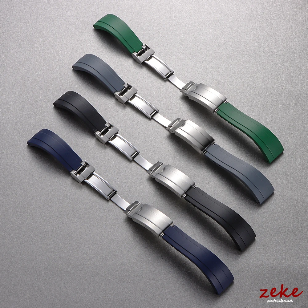 20MM Rubber Watch Band for Rolex DAYTONA Submariner Yacht GMT Explorer Silicone Watch Accessorie Watch Bracelet Strap Chain