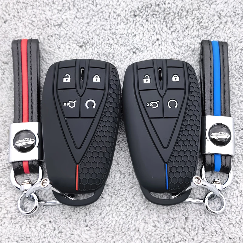 4 Buttons Silicone Car Key Case Cover Keychain Shell for Changan UNIT UNIK CS35PLUS CS55 PLUS CS75 PLUS Oshan X7 X5  Accessories