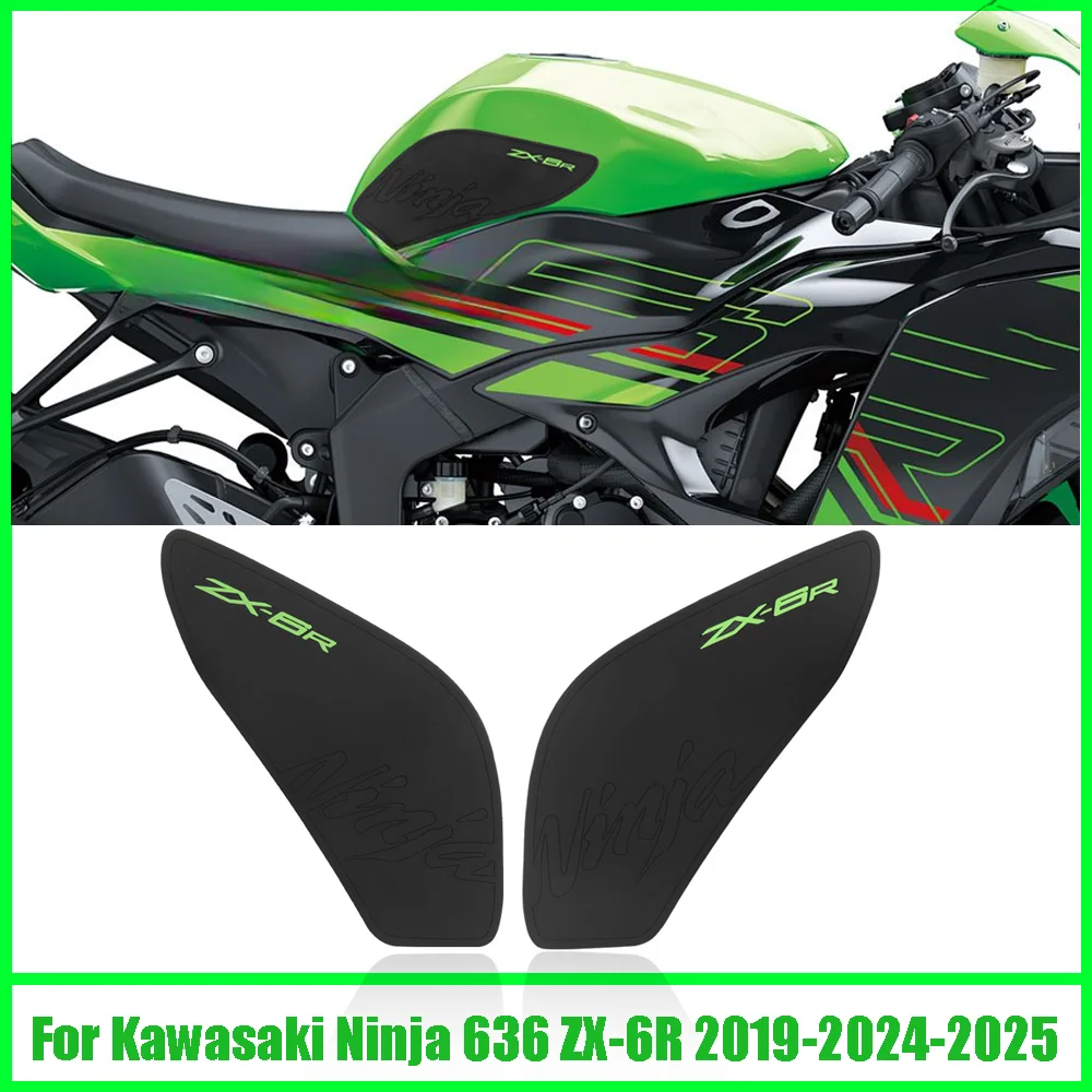 

ZX-6R 2024 Tank Pad Motorcycle accessories Fuel Tank Pad For KAWASAKI NINJA ZX-6R ZX6R Anti-slip side stickers for the tank