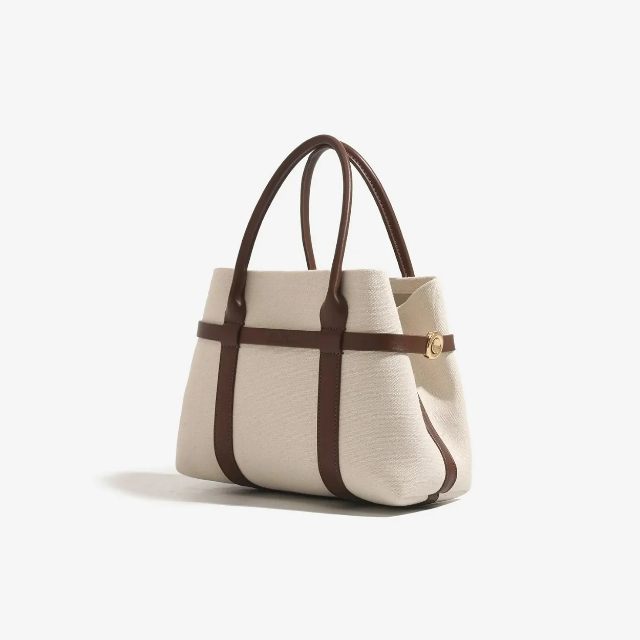 2025 New Large Capacity Spliced Leather L-P Tote Bag Fashion Commuter Versatile Cabbage Basket Handbag for Women
