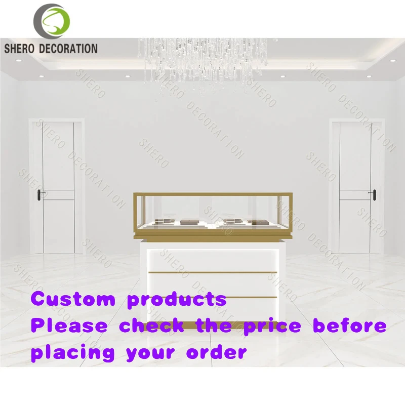 custom.Customized Jewelry Display Cabinet LEDIlluminated Tempered Glass Jewelry Display Cabinet Suitable high-end reta