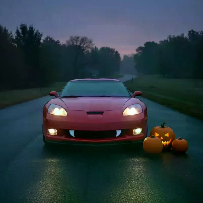2pcs Car Fangs EasyInstall WeatherResistant Monster Teeth Halloween Car Decorations Halloween Decorations Christmas Decorations