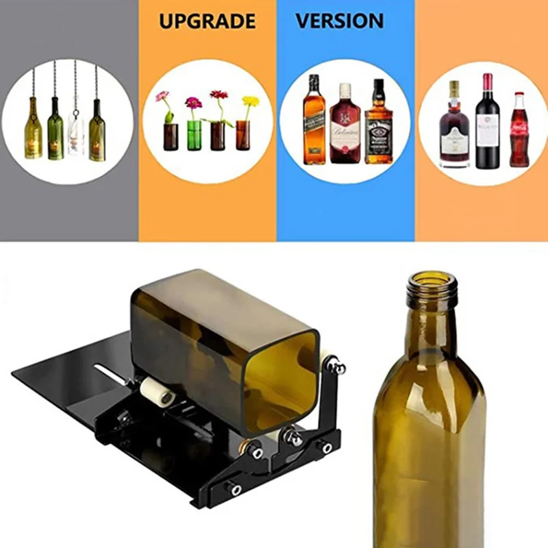 Conjunto De Ferramentas De Corte De Garrafa De Vidro Quadrado, Cortador De Garrafa De Vinho, Home DIY Decoração Design, Fabricação De Obras, Ferramentas Manuais Práticas