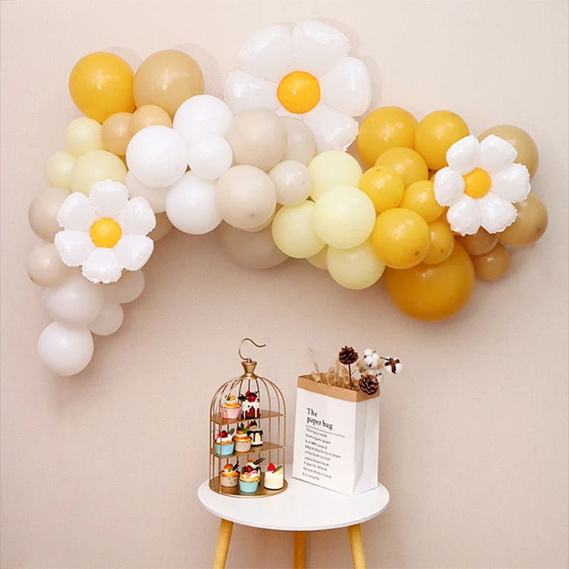 

Daisy Foil Balloon Garland Arch Kit Bubble Inflatable Balls Girls Wedding Birthday Party Store Rental Opening Supplies