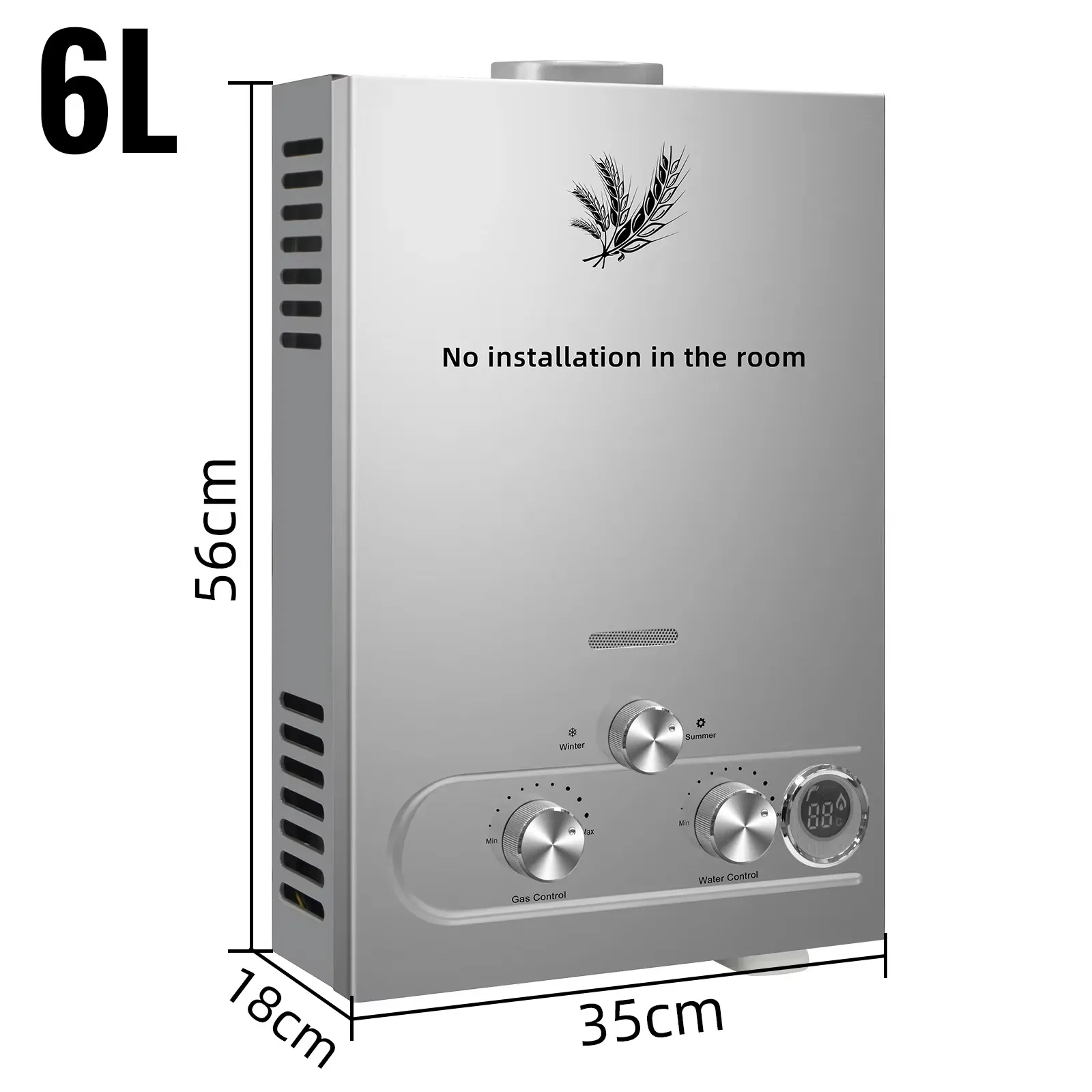 Sihao LPG Boiler 6L 8L 10L 12L 16L 18L LPG Draagbare Instant Vloeibaar Petroleum Gas Boiler Tankless Boiler Kit