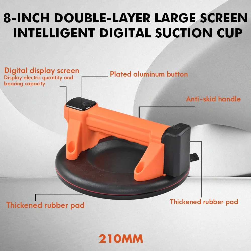 8inch Industrial Double-layer Large Screen Intelligent Digital Electric Tile Suction Cup Vacuum Suction Cup For Glass