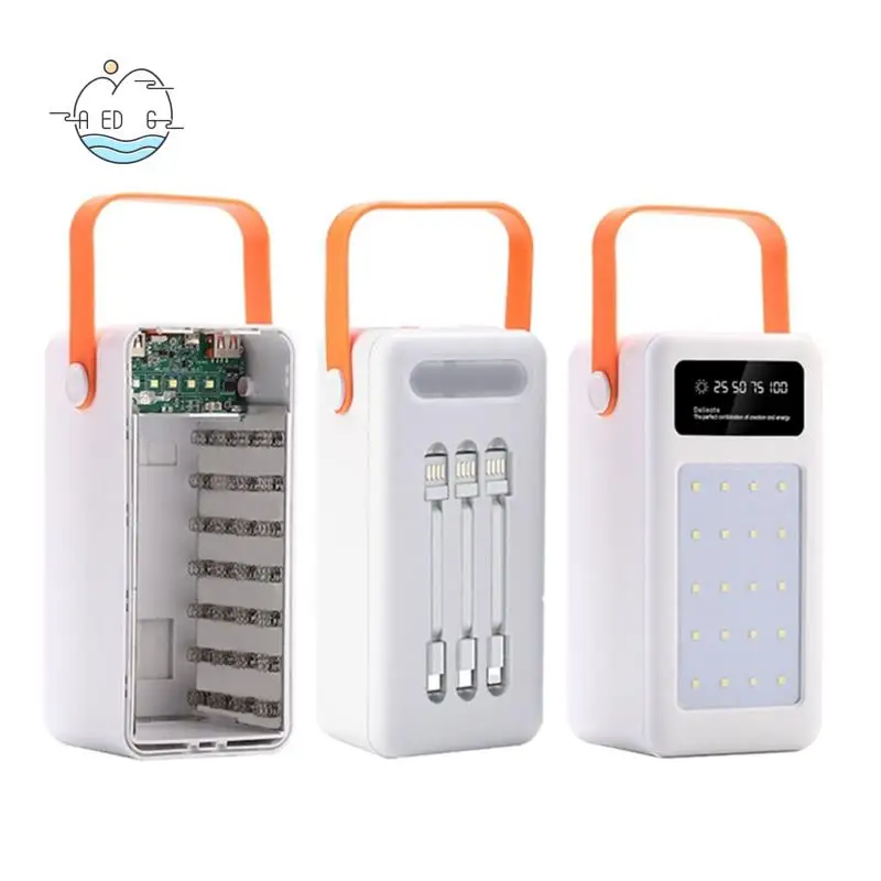 

AED6-двойной USB 28X18650, чехол для быстрой зарядки, чехол для зарядки телефона, QC3.0 PD, чехол 18650, держатель для аккумулятора, чехол для зарядки Du