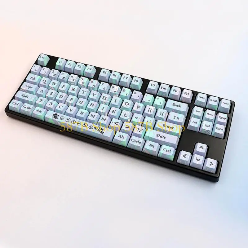 

587b Клюки OEM ANSI PBT ISO-DYE-SUBBED SET SET для механической клавиатуры 112