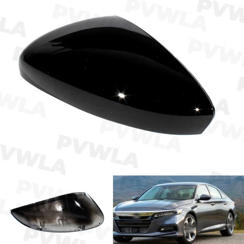 For Honda Accord 2018 American Version 1Pc Left Black Painted Rear Mirror Cover Without Turn Signal Type