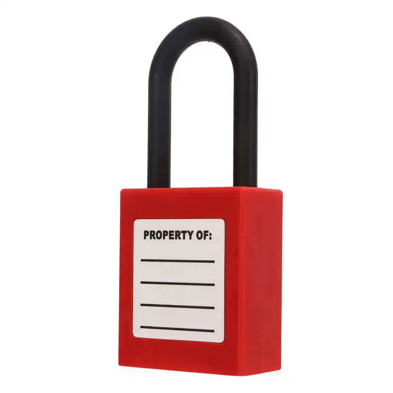 10 Pcs/lot 38mm Lockout Tagout Lock with Keys Nylon Beam Insulate Safety Padlock Set for Industrial Chemical Electric Power