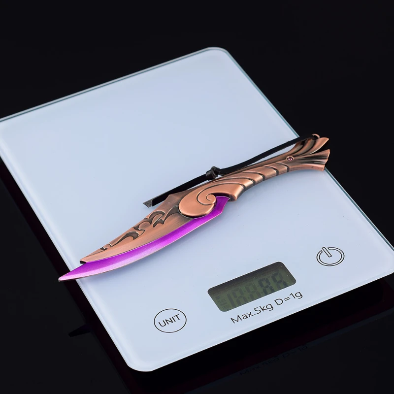18cm7.08in Valorant เกม Blade Of Fire อาวุธรุ่น SAMURAI ดาบหนังเครื่องประดับของขวัญของเล่นสําหรับชาย