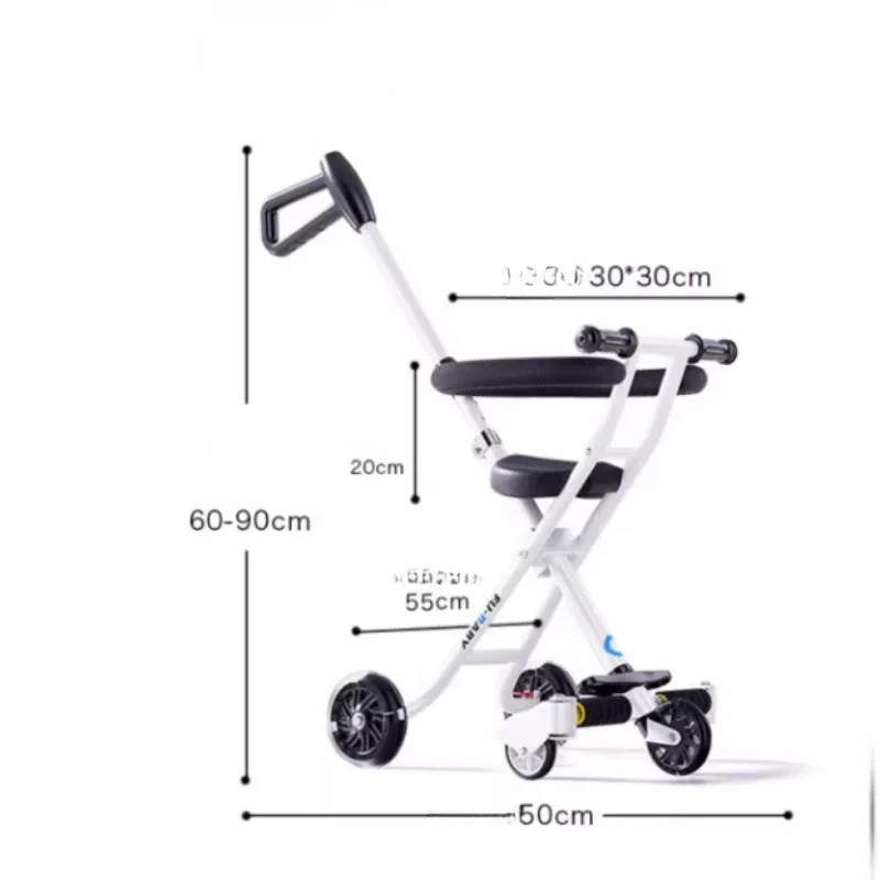 Il carrello per bambini pieghevole leggero può sedersi può sdraiarsi il tirante telescopico per auto a piedi può essere regolato per camminare sull'artefatto del bambino