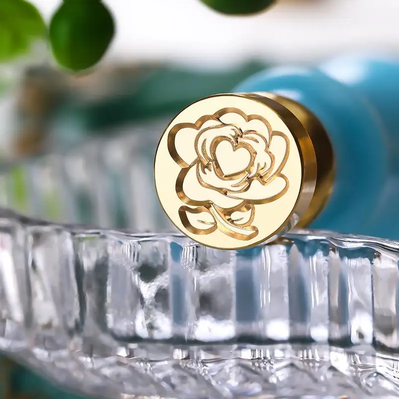 Plant Wax Seal Stamp Brass Head 15mm For DIY Sealling Wax Stamp Envelope Wedding Invitation Gift Wrap Scrapbooking Decorative