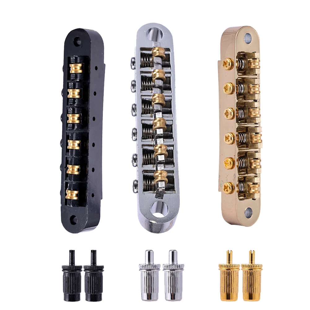 Studs Saddle Bridge Musical Instruments For LP Style Guitar LP Ball Bridge Roller Saddle Bridge Tune-O-Matic Style