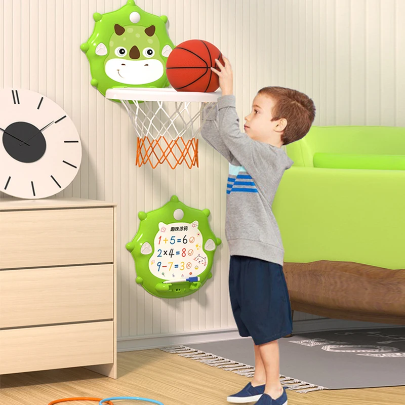 

Kids Basketball Playing Set Outdoor Sport Game Adjustable Basket Holder Hoop Goal Game Mini Indoor Boy Children Shooting Toys