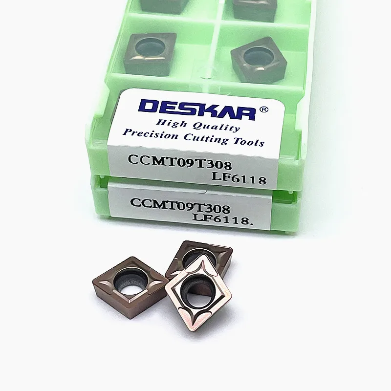 Mesin bubut CNC ตัดคาร์ไบด์ LF6118 LF6018 CCMT120404 CCMT060208CCMT09T304 CCMT060204 deskar สำหรับสแตนเลส