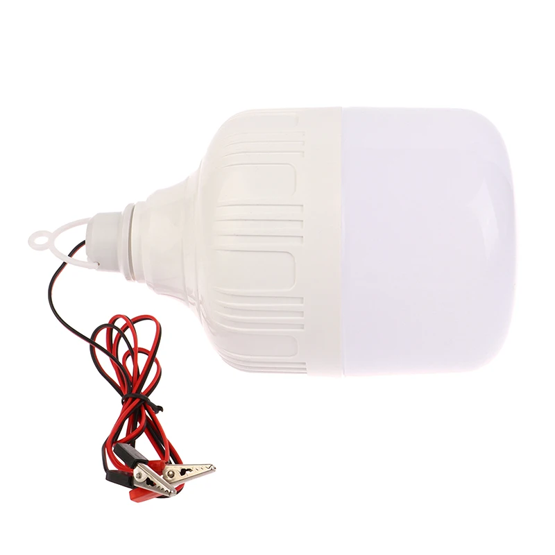 โคมไฟ LED แบบชาร์จไฟได้50W 12V สีขาวหลอดไฟแบบหนีบกลางแจ้งโคมไฟเต็นท์บาร์บีคิวตกปลาตั้งแคมป์