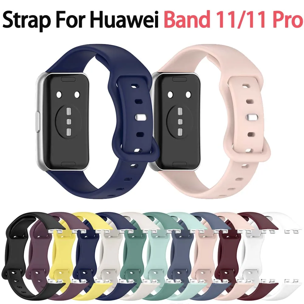 Pulseira para Huawei Band 11, Pulseira de Silicone Esportiva para Huawei Band 11 Pro, Acessórios para Smartwatch Band 11 11pro