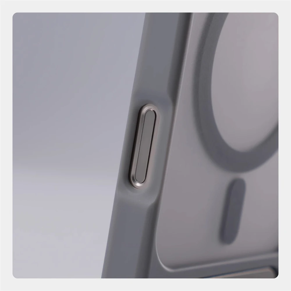 Unsichtbarer Metallständer Magnetische Stoßfängerhülle für iPhone 18 17 16 Pro Max 15 14 13 Pro für MagSafe Kabelloses Laden Stoßfeste Abdeckung – Detail 11
