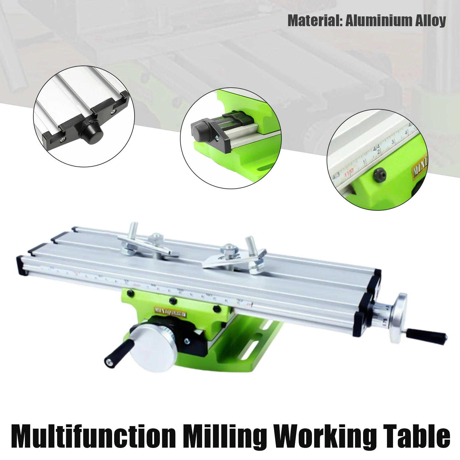 Alumínio Alloy Precision Milling Machine Worktable, Mini Broca Vise Fixture, mesa de trabalho, Cruz Slide Table, ajustável X-Y Axis