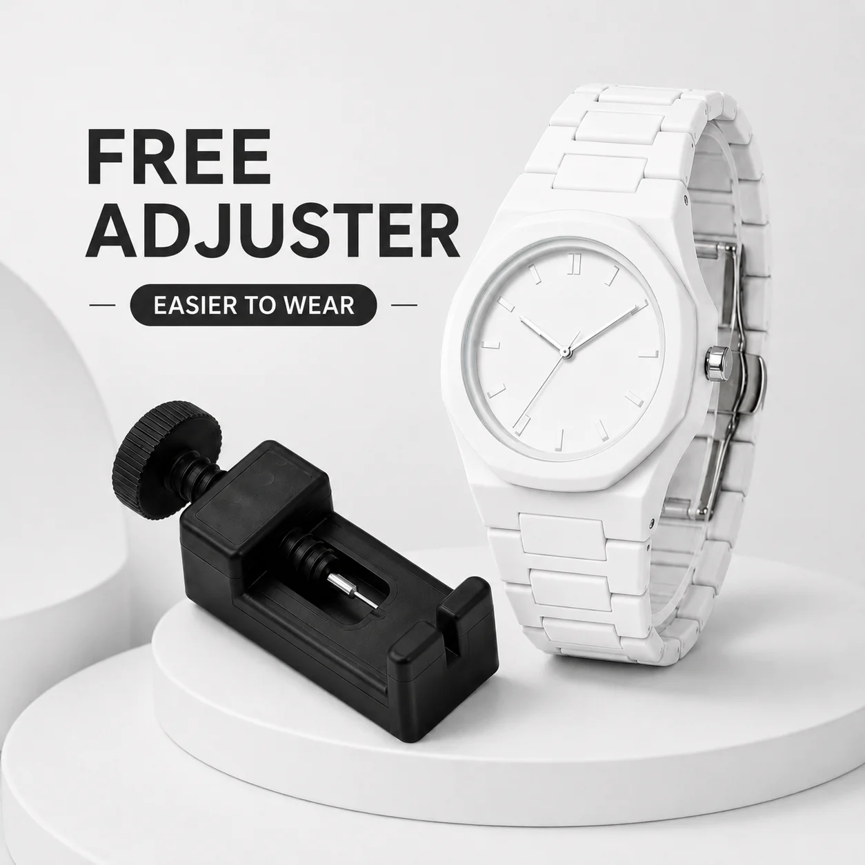 Luxury Watch Kit - 미니멀리스트 링크 스트랩 시계 세트(무료 시계