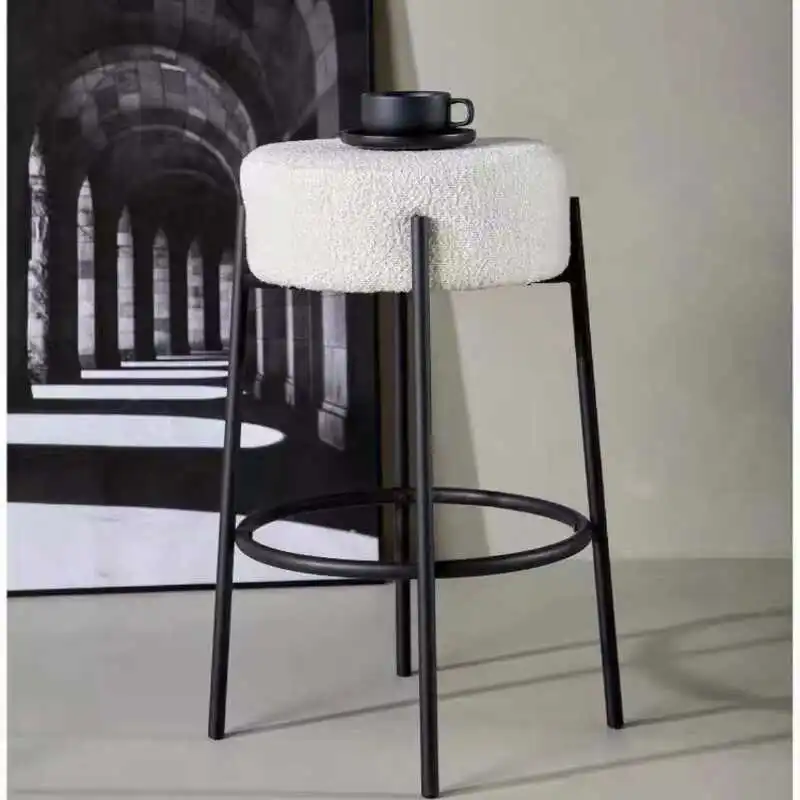 بسيط الشمال كرسي طويل الساق مصمم الحديثة الاسترخاء حفلة فاخرة القهوة مقعد مرتفع شخصية Taburetes دي بار الأثاث #2