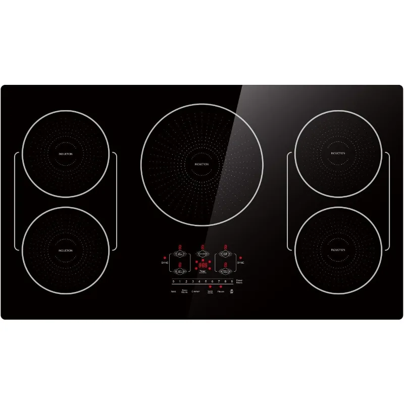 

Flat Glass Top Electric Stove with Bridge-SYNC, 3 Preset Modes Booster, Timer, Pause, C