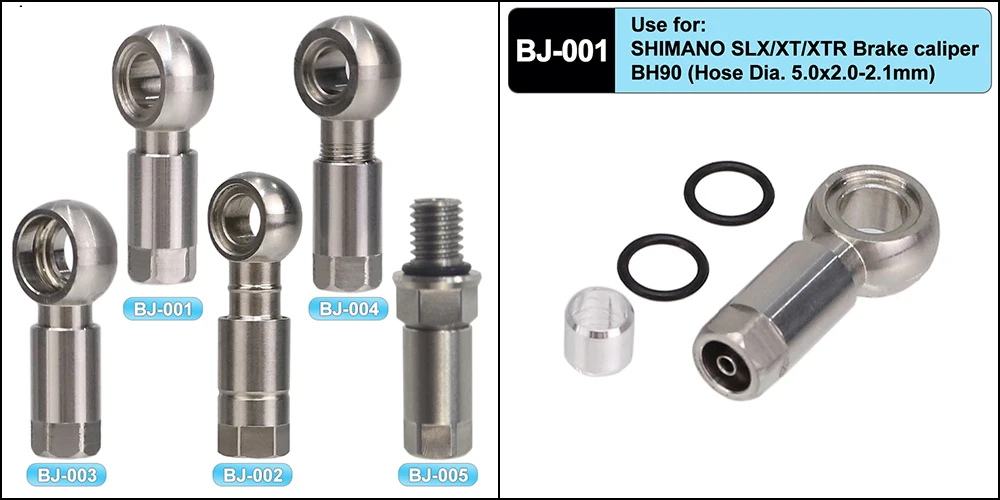 HEPPE Fahrrad-Hydraulikbremsen-Banjo-Schlauchanschluss aus Edelstahl mit Olivenverbinder für SHIMANO SLX/XT/XTR AVID MT4/5/6/7/8 Bremsen – Detail 2