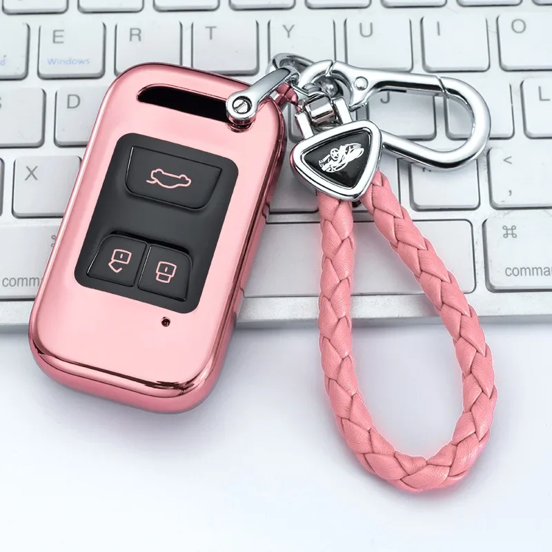 3 Buttons TPU Key Case Shell Protection Keyless for Chery Tiggo 4 3 Tiggo 8 7 Arrizo 5 2020 2021 2022 Cover Key Chains Fob