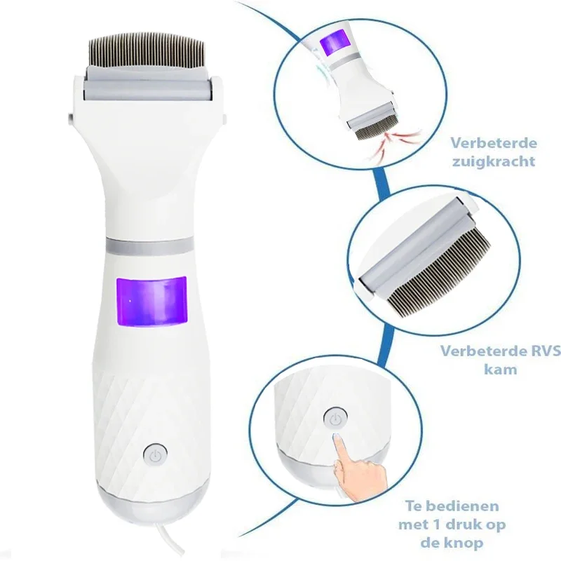 For Vacuum Comb Lice Machine Flea Remover Electric Treatment Electric Lice Remover Vacuum Eliminate