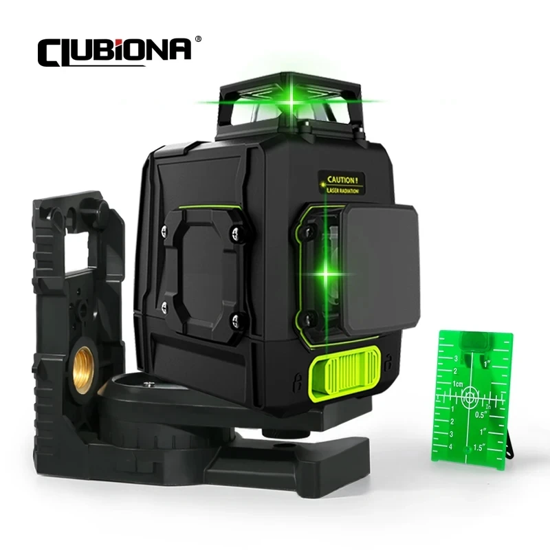 clubiona diodo laser alemao md08g nivel do laser do verde 3d com 2x360 linhas de trabalho separadas e a bateria de litio 5200mah 01