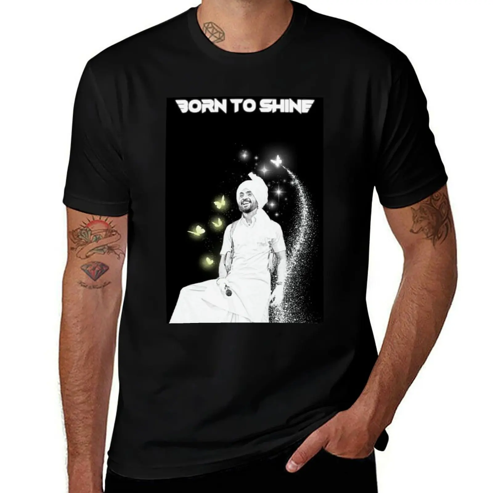 

Diljit Dosanjh black T-Shirt printed t shirts for man t shirts with prints t shirt man plain T-shirt