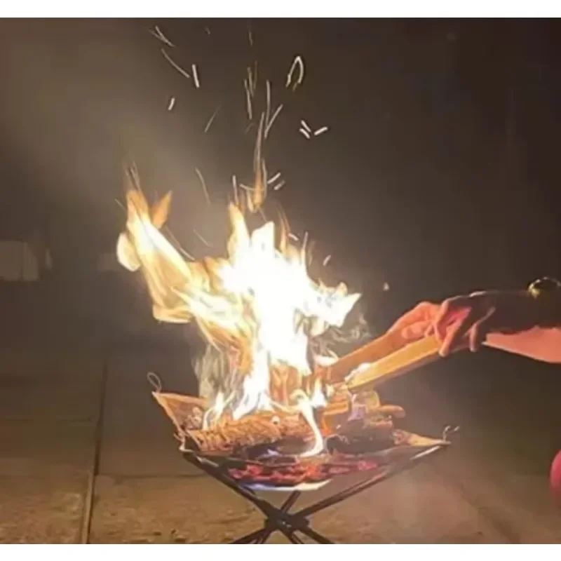 OEM Folding Portable CHAIN MAIL Stainless Steel Fire Pit for Outdoor Cooking, Picnic, Garden