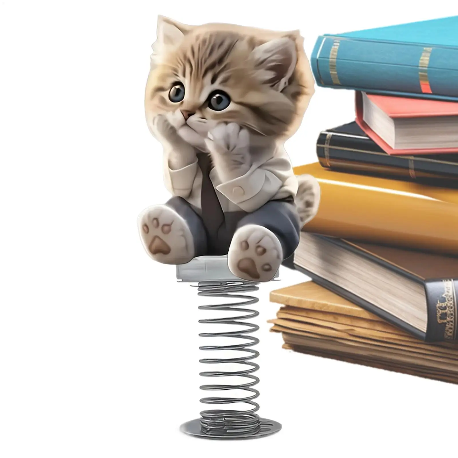 Autodekorationen, niedliche Katze, Bommel, Auto-Armaturenbrett-Spielzeug, dekoratives Innenzubehör, schüttelnder Kopf, tanzendes Spielzeug, lustiges süßes Tier