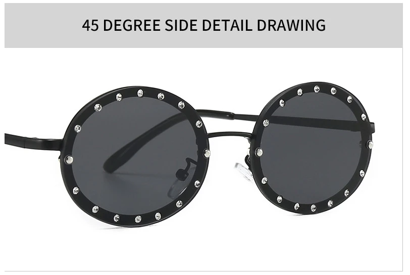 46127 Luxus-Sonnenbrille mit Diamantrahmen, Damenmode, kleine Größe, ovaler Sonnenschutz, Vintage-Schutz, UV400 – Detail 25