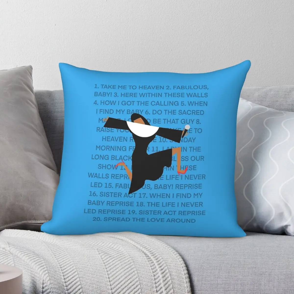 Sister Act Movie Pillowcase Polyester Linen Velvet Printed Zip Decorative Throw Pillow Case Bed Cushion Cover 18