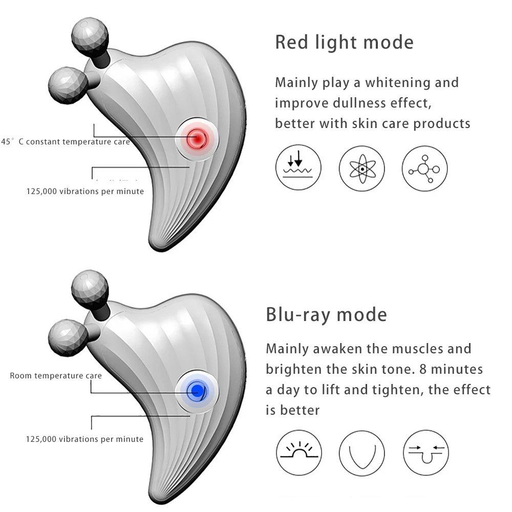Microcurrents Electric Facial Massager for Face Gouache Scraper for Face Beauty Skin Care Gua Sha Anti Wrinkle V Face Massager