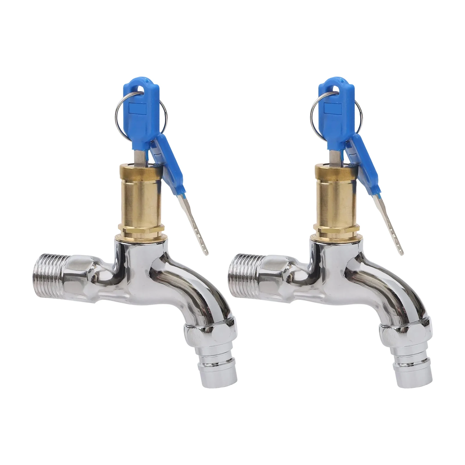 Outdoor Faucet Washing Machine Faucet Rust Resistant Secure Locking Mechanism Versatile Usage Copper Construction